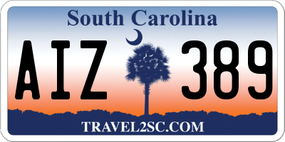 SC license plate AIZ389