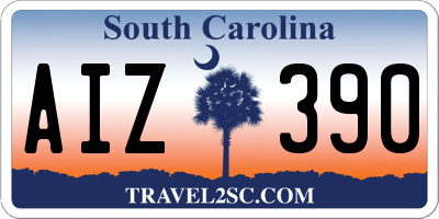 SC license plate AIZ390