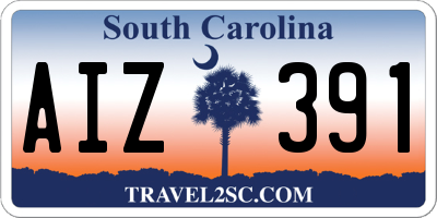 SC license plate AIZ391