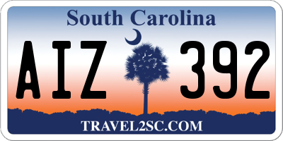 SC license plate AIZ392