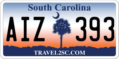 SC license plate AIZ393