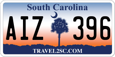 SC license plate AIZ396