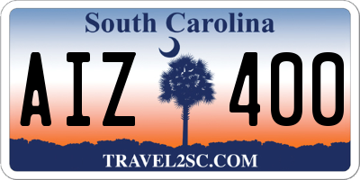 SC license plate AIZ400