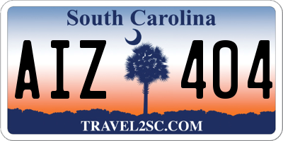 SC license plate AIZ404