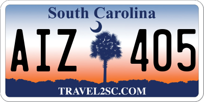 SC license plate AIZ405