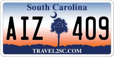 SC license plate AIZ409
