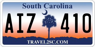 SC license plate AIZ410