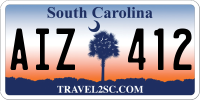 SC license plate AIZ412