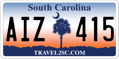 SC license plate AIZ415