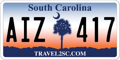 SC license plate AIZ417
