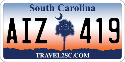 SC license plate AIZ419