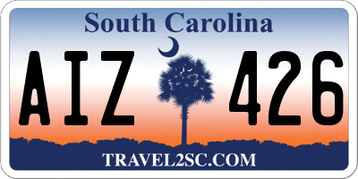 SC license plate AIZ426