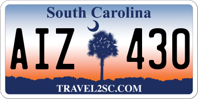 SC license plate AIZ430