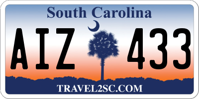 SC license plate AIZ433