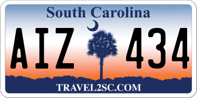 SC license plate AIZ434