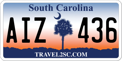 SC license plate AIZ436
