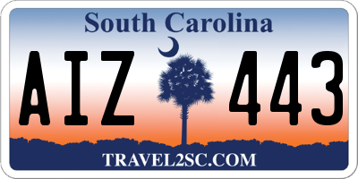 SC license plate AIZ443