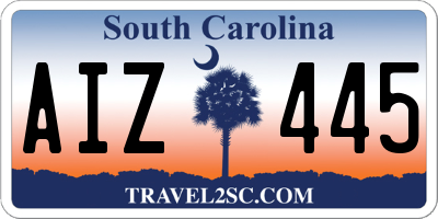 SC license plate AIZ445