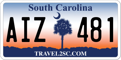 SC license plate AIZ481