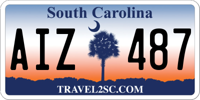 SC license plate AIZ487