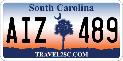 SC license plate AIZ489