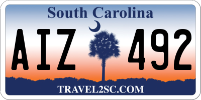SC license plate AIZ492
