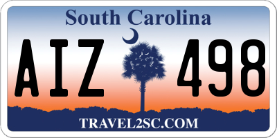 SC license plate AIZ498