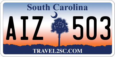 SC license plate AIZ503