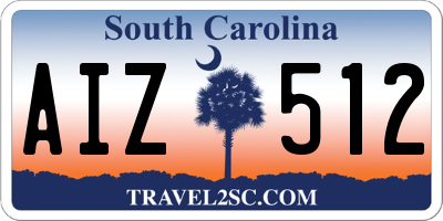 SC license plate AIZ512