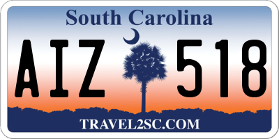 SC license plate AIZ518