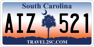 SC license plate AIZ521