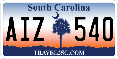 SC license plate AIZ540