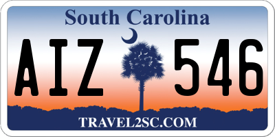 SC license plate AIZ546