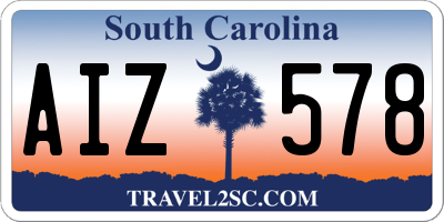 SC license plate AIZ578