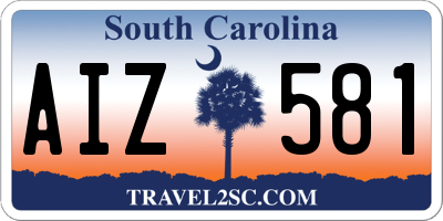 SC license plate AIZ581