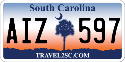 SC license plate AIZ597
