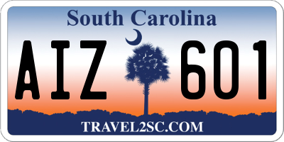 SC license plate AIZ601