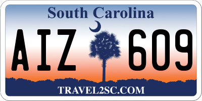 SC license plate AIZ609