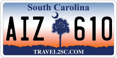 SC license plate AIZ610