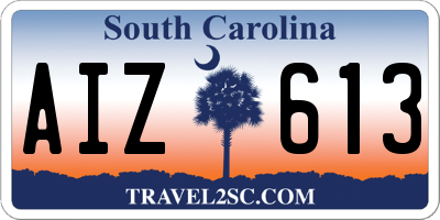 SC license plate AIZ613
