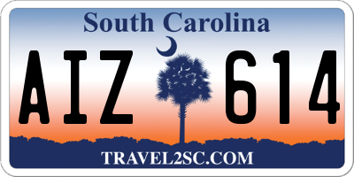 SC license plate AIZ614