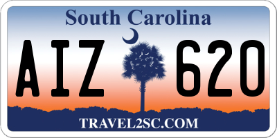 SC license plate AIZ620