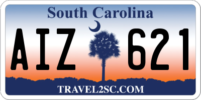 SC license plate AIZ621