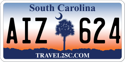 SC license plate AIZ624
