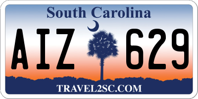 SC license plate AIZ629