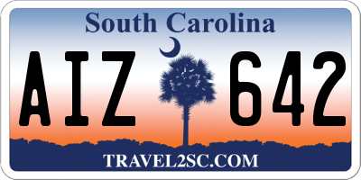SC license plate AIZ642
