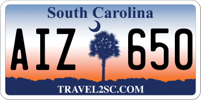 SC license plate AIZ650