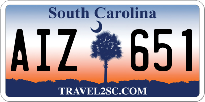 SC license plate AIZ651