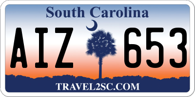 SC license plate AIZ653