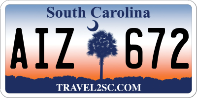 SC license plate AIZ672
